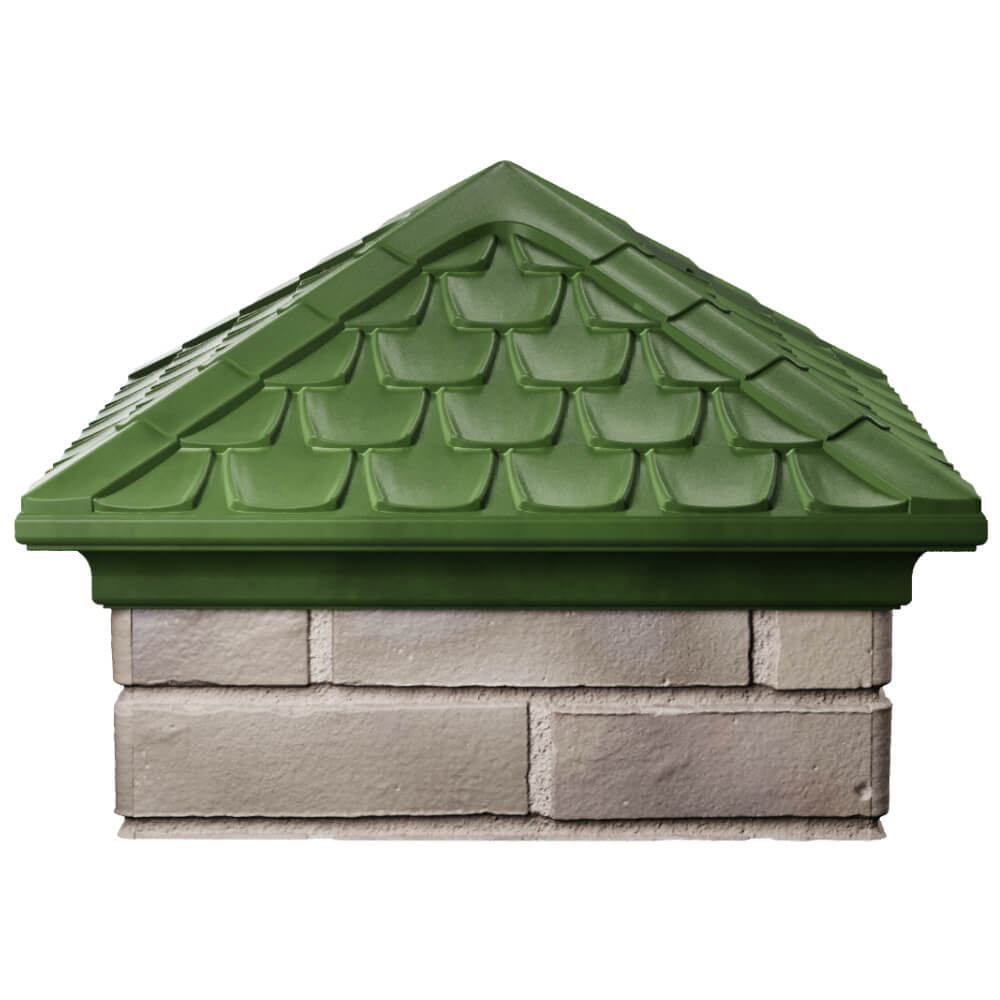 Колпак Zking Эльбрус Зеленый на столб 1.5х1.5 кирпича (385х385мм) Барабинск фото