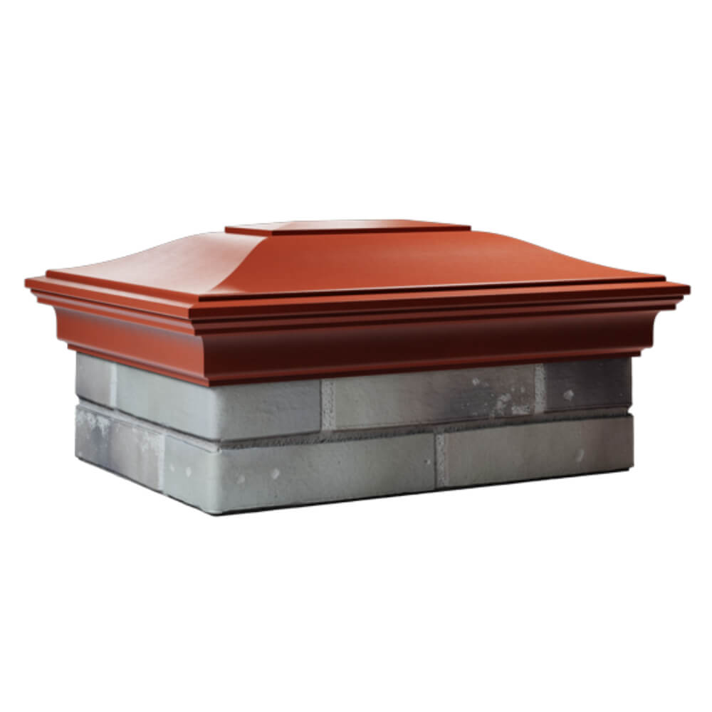 Колпак Zking Монблан Красный на столб 2х1.5 кирпича (515х385мм) в Барабинске фото