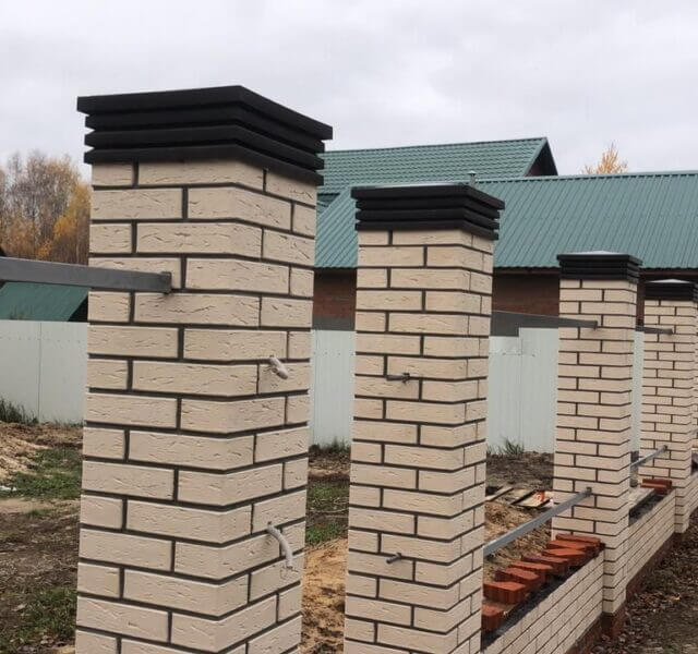 Колпак Zking Бона ХайТек Коричневый на столб 1.5х1.5 кирпича (385х385мм) в Барабинске фото