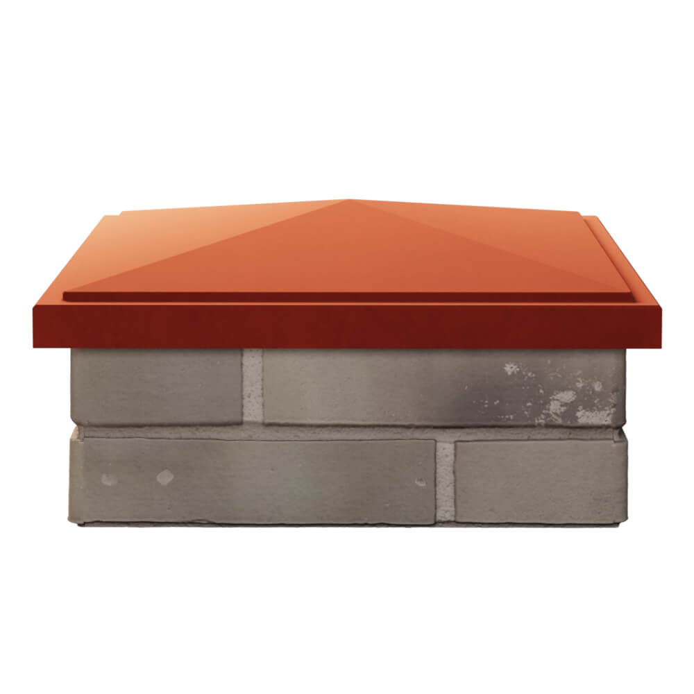 Колпак Zking БонаМоно Красный на столб 1.5х1.5 кирпича (385х385, 400х400мм) Барабинск фото