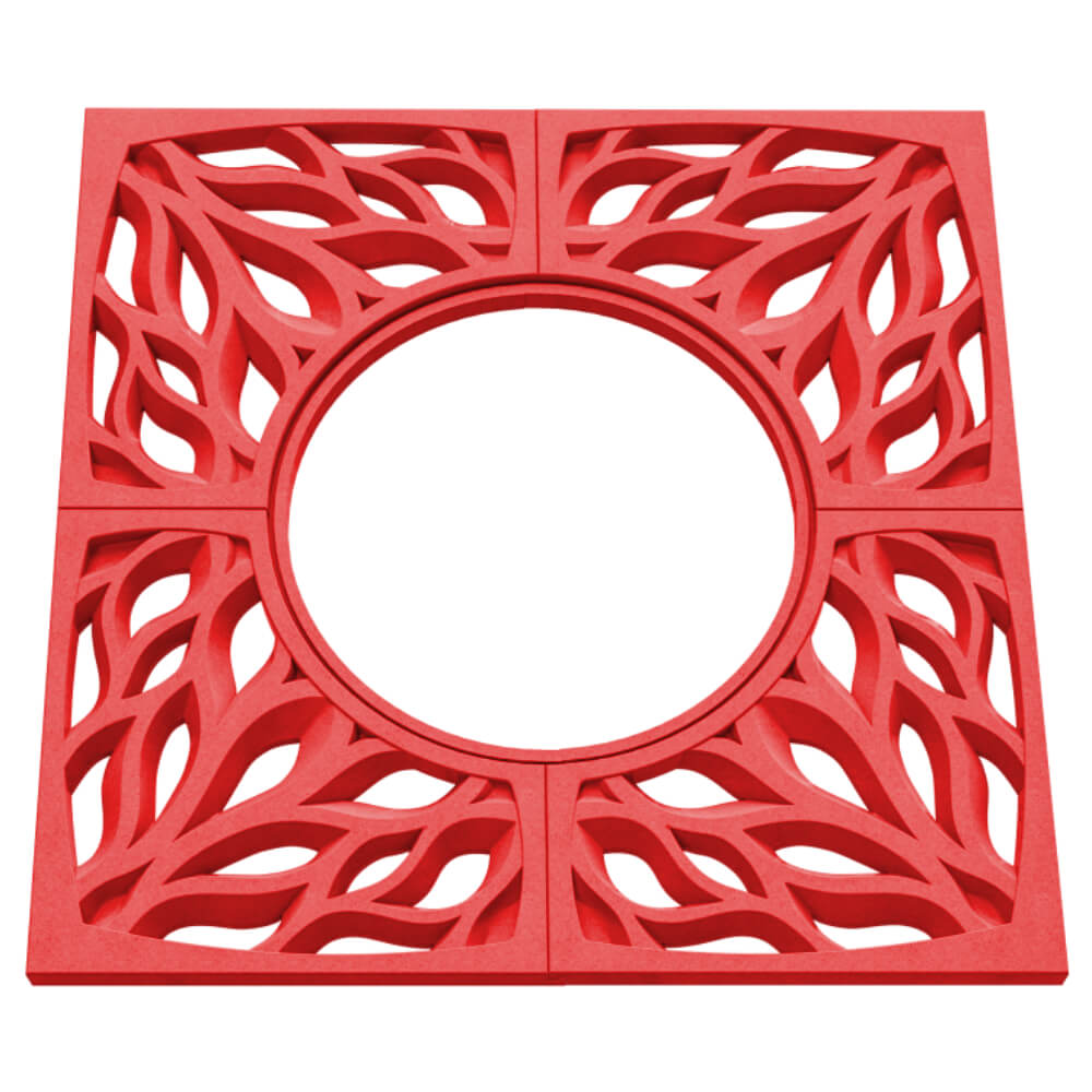 Приствольная решетка для дерева ZKING CRUST 1.2х1.2м Красная в Барабинске фото