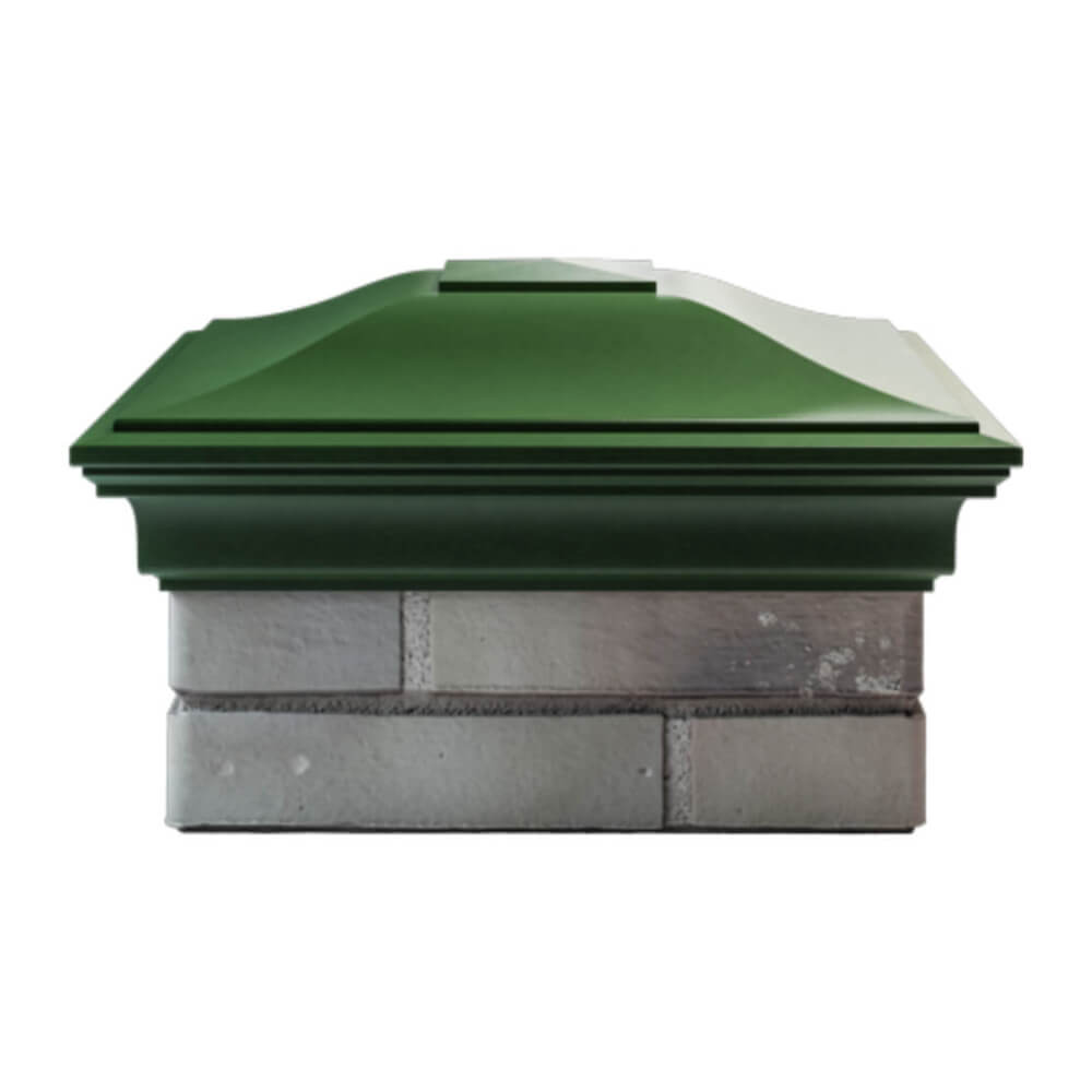 Колпак Zking Монблан Зеленый на столб 1.5х1.5 еврокирпича 0.7НФ (355х355мм) Барабинск фото