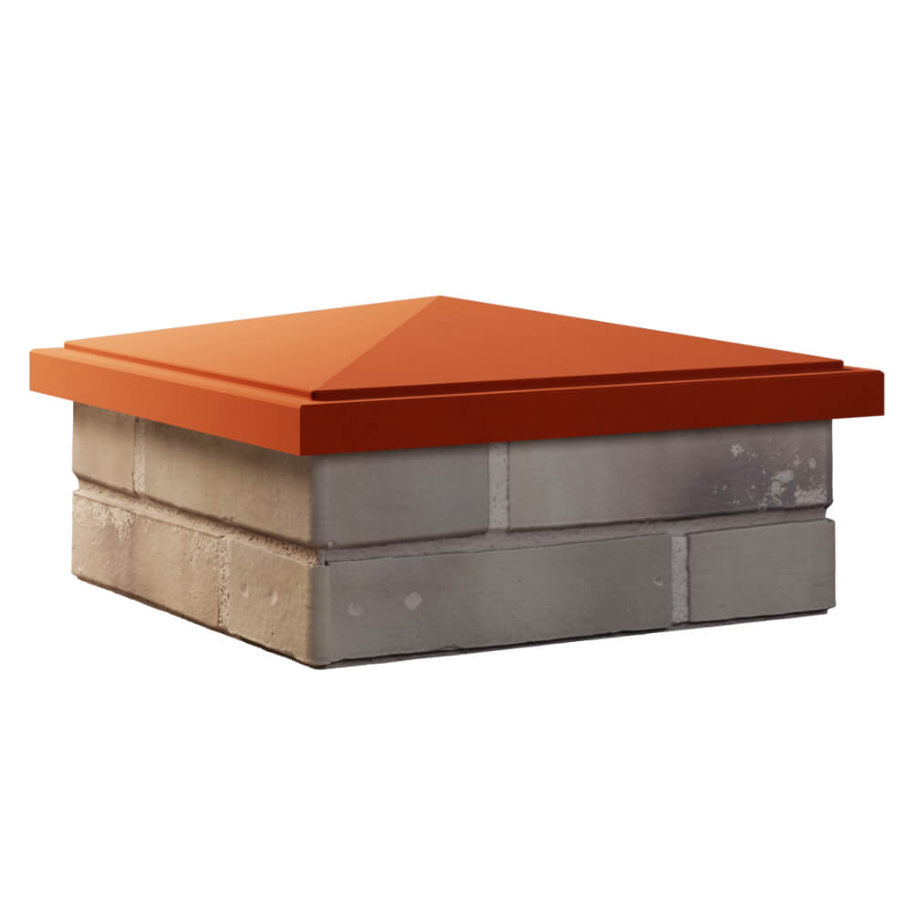 Колпак Zking БонаМоно Красный на столб 1.5х1.5 кирпича (385х385, 400х400мм) в Барабинске фото