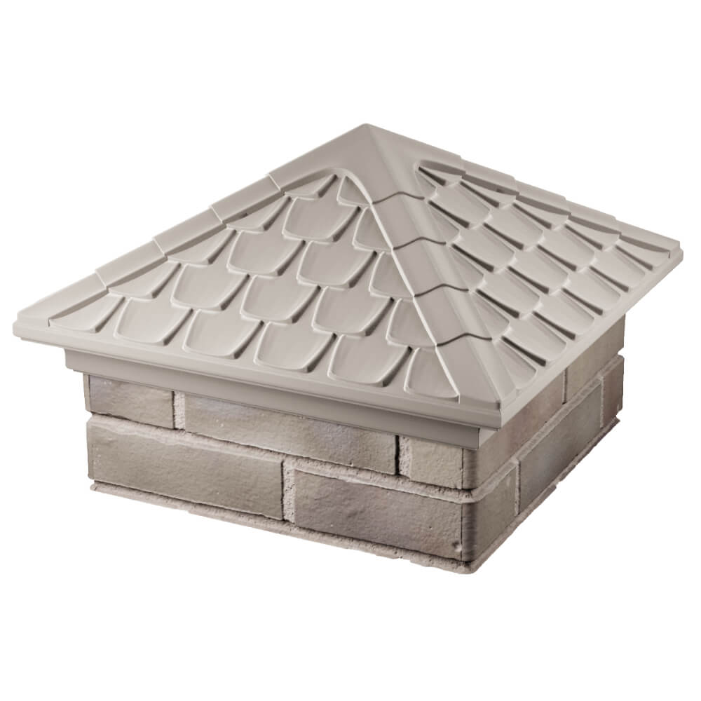 Колпак Zking Эльбрус Бежевый на столб 1.5х1.5 кирпича (385х385мм) в Барабинске фото