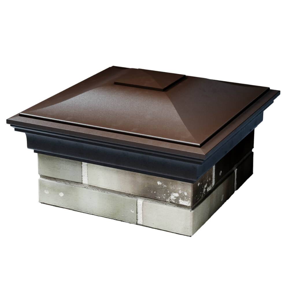 Колпак Zking Монблан Коричневый на столб 1.5х1.5 кирпича (385х385мм) в Барабинске фото