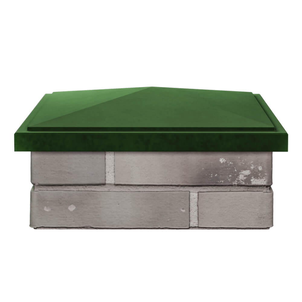 Колпак Zking БонаМоно Зеленый на столб 1.5х1.5 кирпича (385х385, 400х400мм) Барабинск фото