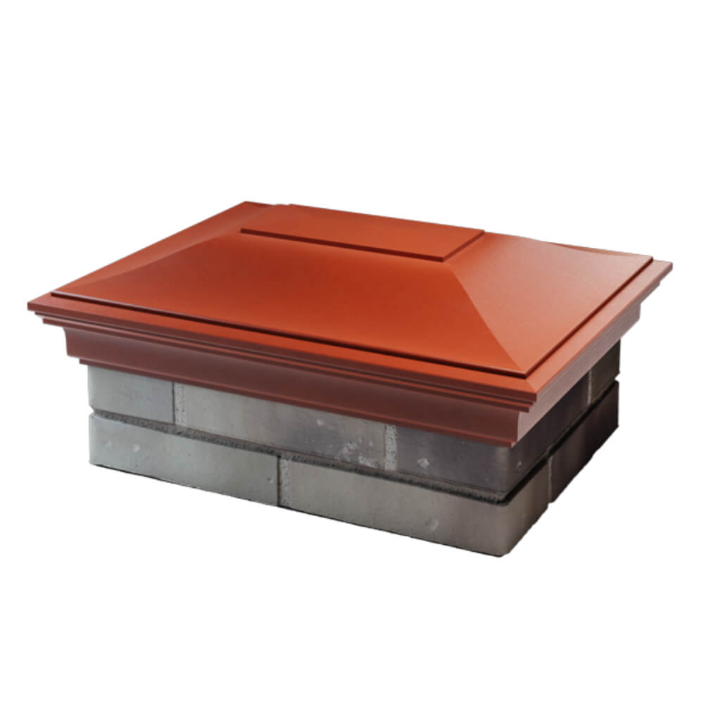 Колпак Zking Монблан Красный на столб 2х1.5 кирпича (515х385мм) в Барабинске фото