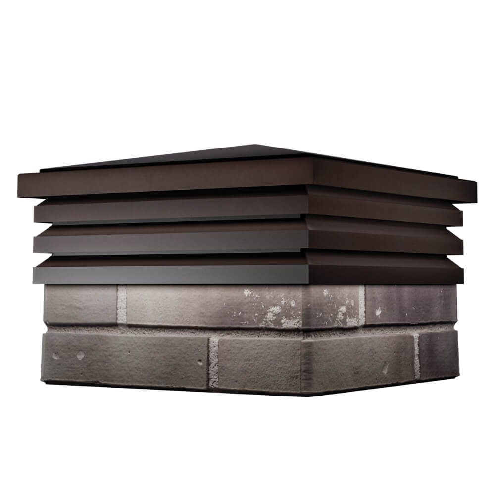 Колпак Zking Бона ХайТек Коричневый на столб 1.5х1.5 кирпича (385х385мм) в Барабинске фото