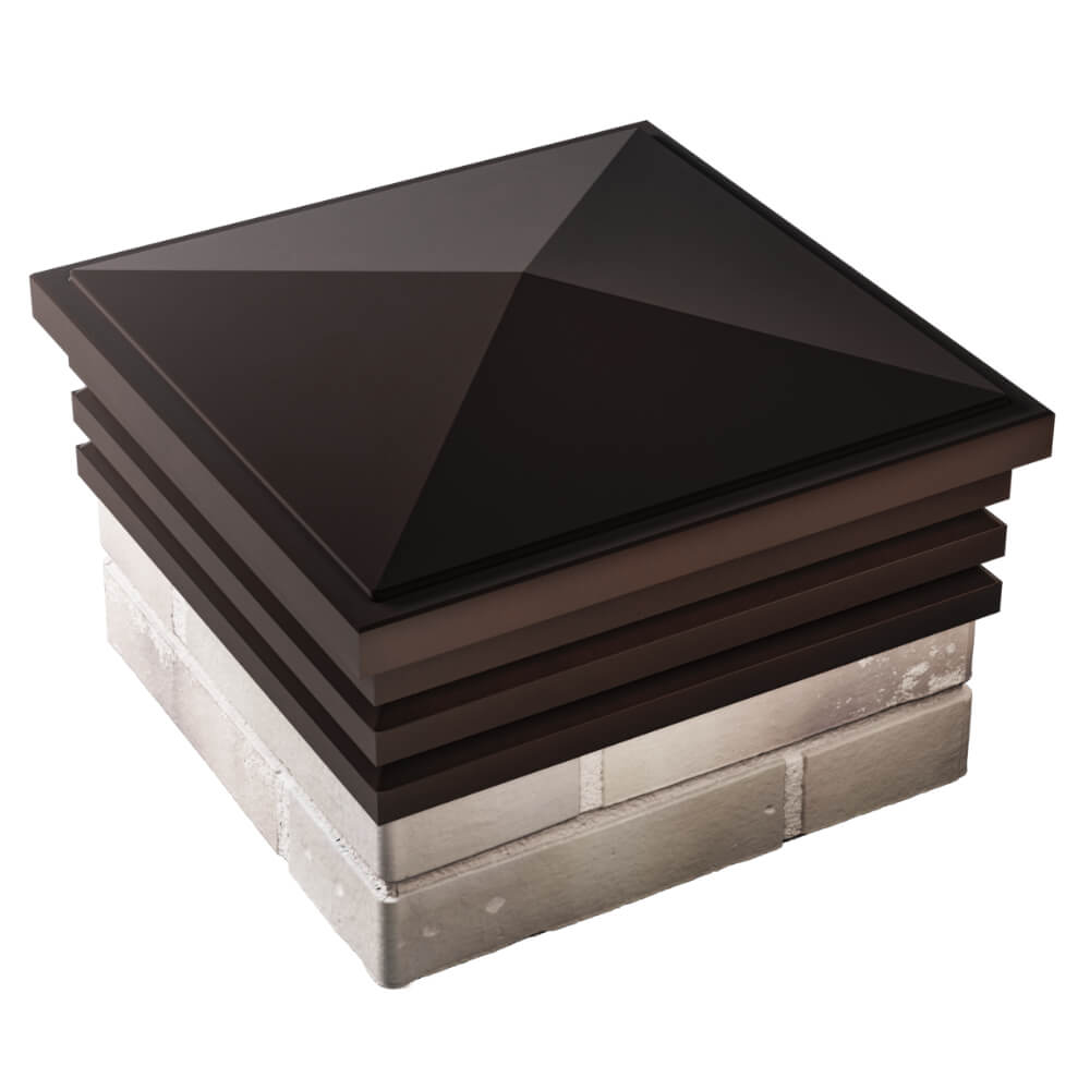 Колпак Zking Бона ХайТек Коричневый на столб 1.5х1.5 кирпича (385х385мм) в Барабинске фото