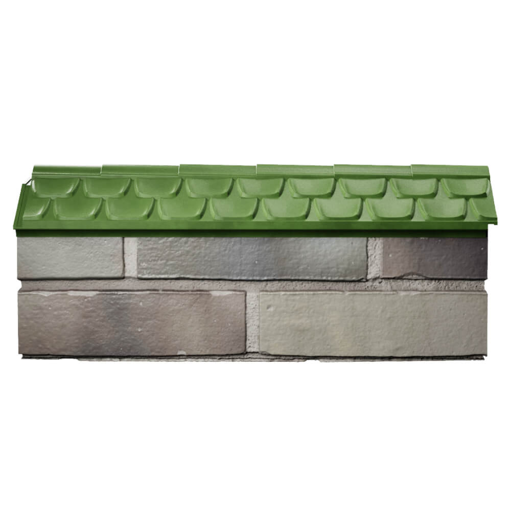 Парапет Zking Эльбрус Зеленый с посадкой на 0.5 кирпича (130мм) в Барабинске фото