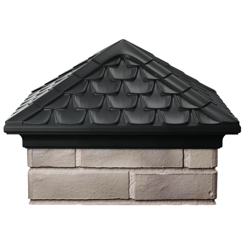 Колпак Zking Эльбрус Черный на столб 1.5х1.5 кирпича (385х385мм) Барабинск фото