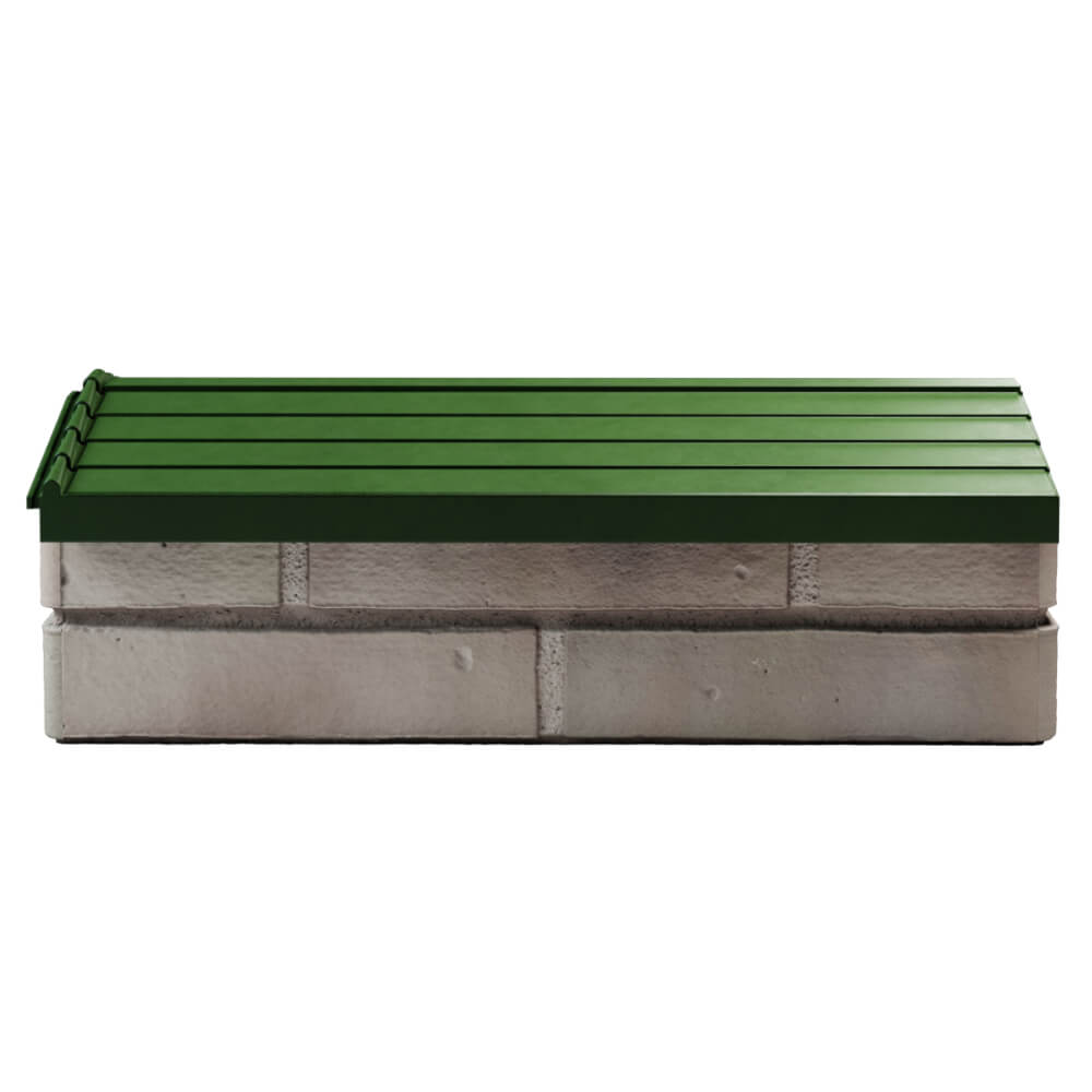 Парапет Zking Бона ХайТек Зеленый с посадкой на 1 кирпич (200/225/255мм) в Барабинске фото