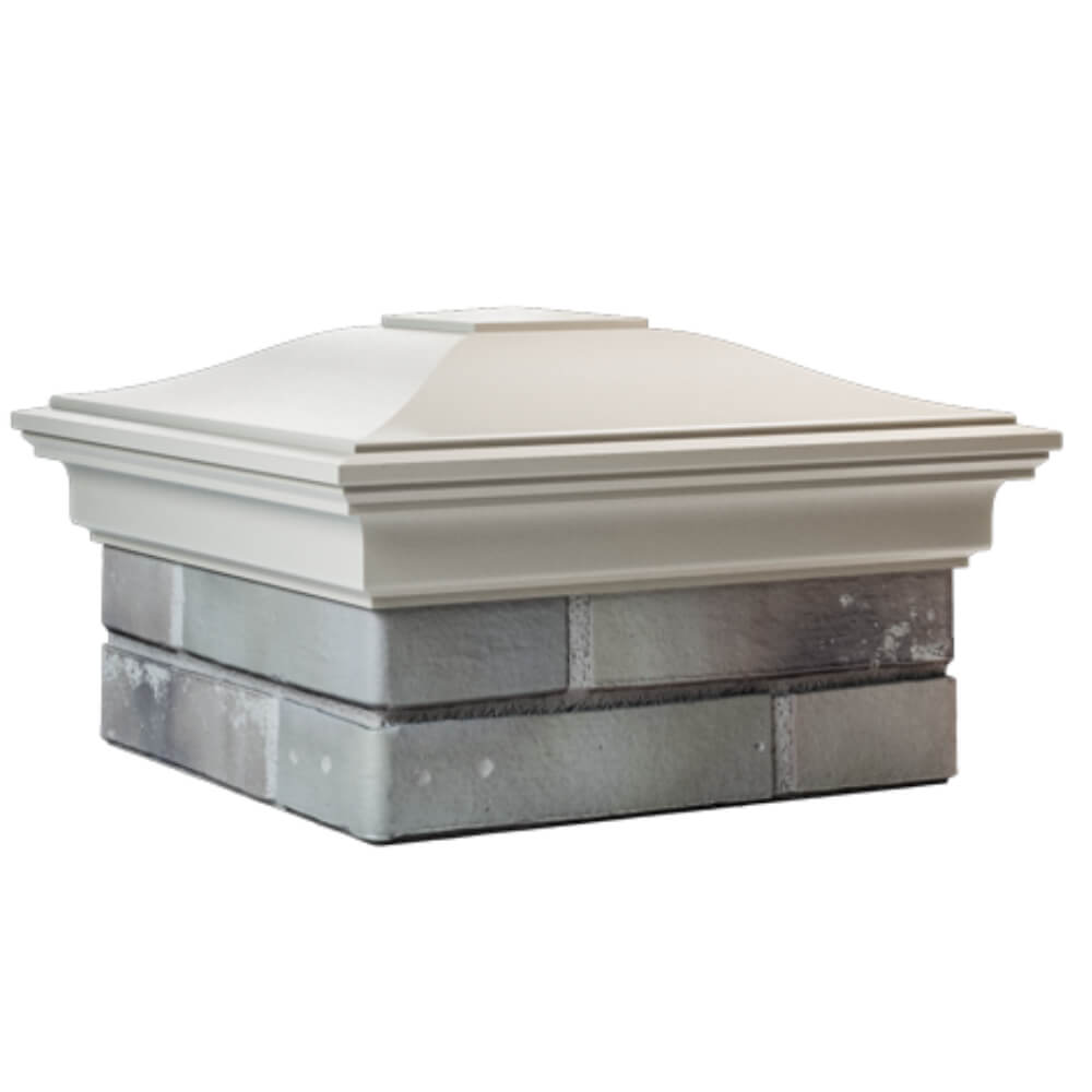 Колпак Zking Монблан Бежевый на столб 1.5х1.5 кирпича (385х385мм) в Барабинске фото