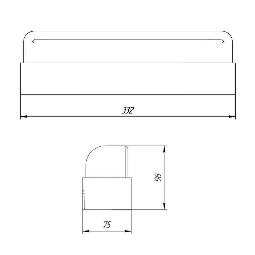 LED Светильник для шаговой плиты STONE Светлая Галька 330х75х98мм в Барабинске фото