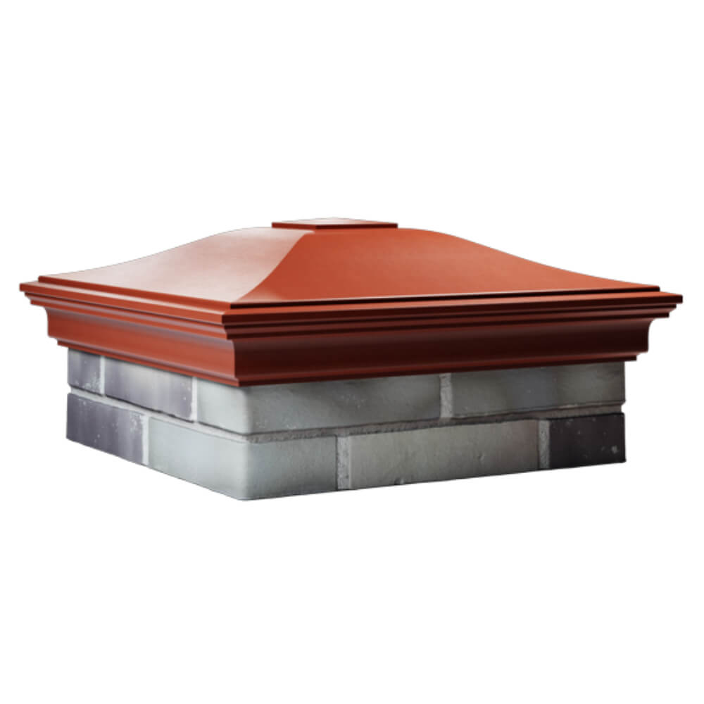 Колпак Zking Монблан Красный на столб 2х2 кирпича (515х515мм) в Барабинске фото