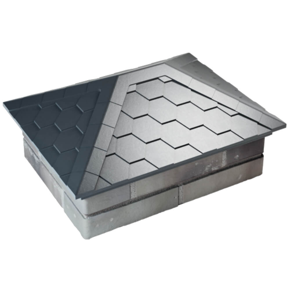 Колпак Zking Эверест Серый на столб 2х1.5 кирпича (520х390мм) Барабинск фото