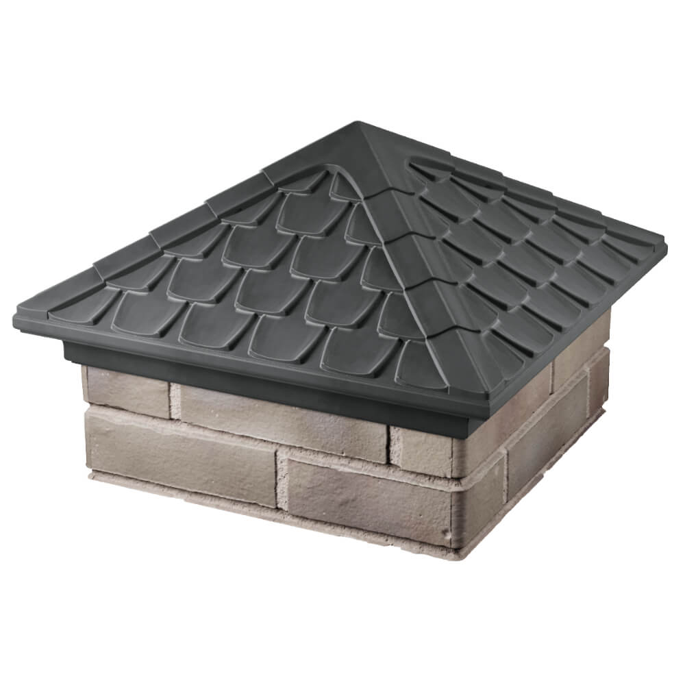 Колпак Zking Эльбрус Серый на столб 1.5х1.5 кирпича (385х385мм) в Барабинске фото