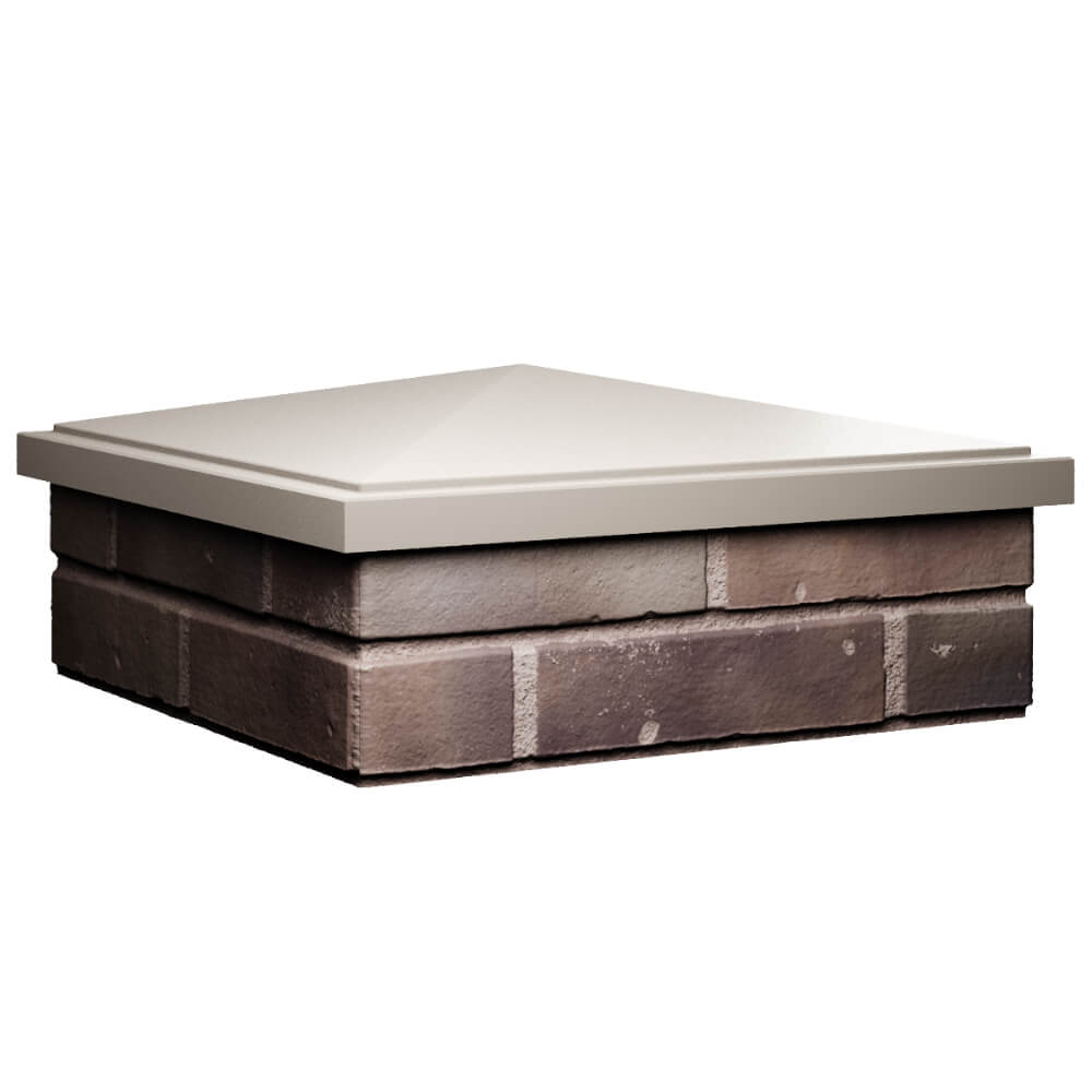 Колпак Zking БонаМоно Бежевый на столб 2х2 кирпича (515х515, 530х530мм) в Барабинске фото