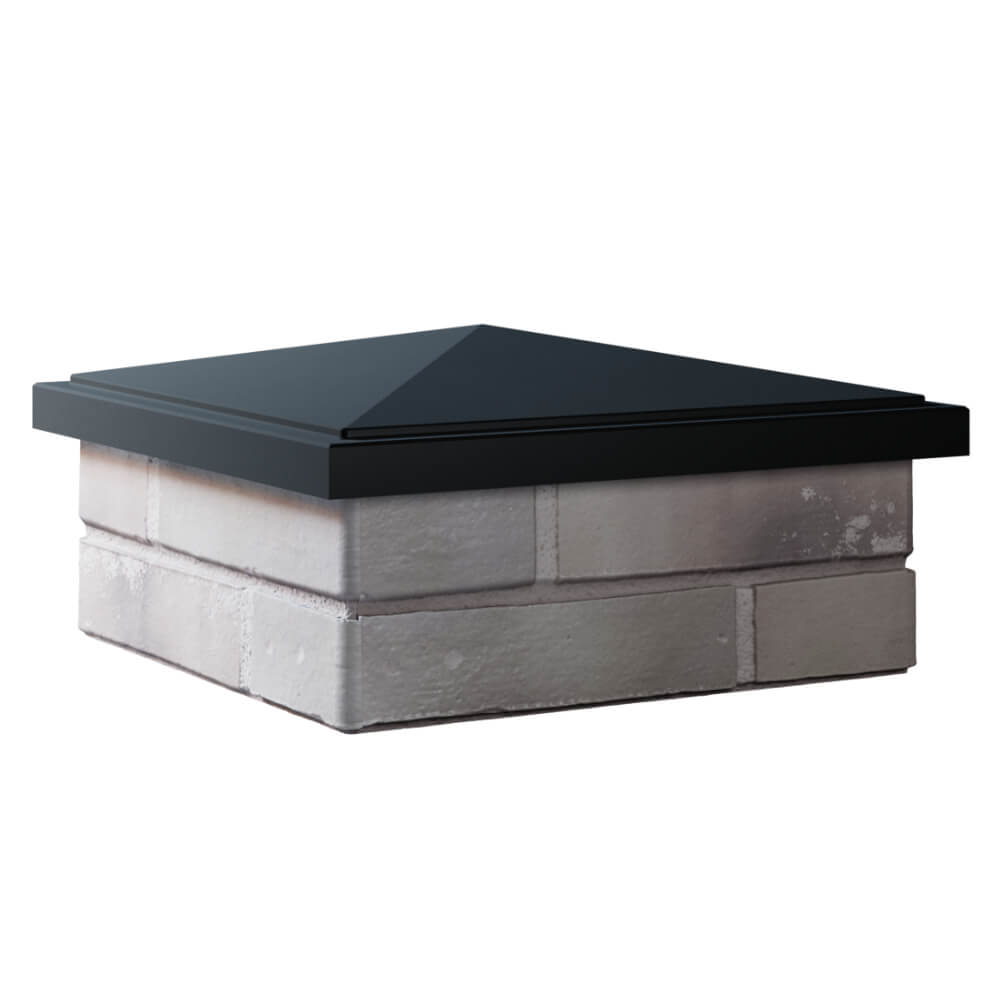 Колпак Zking БонаМоно Черный на столб 1.5х1.5 кирпича (385х385, 400х400мм) в Барабинске фото