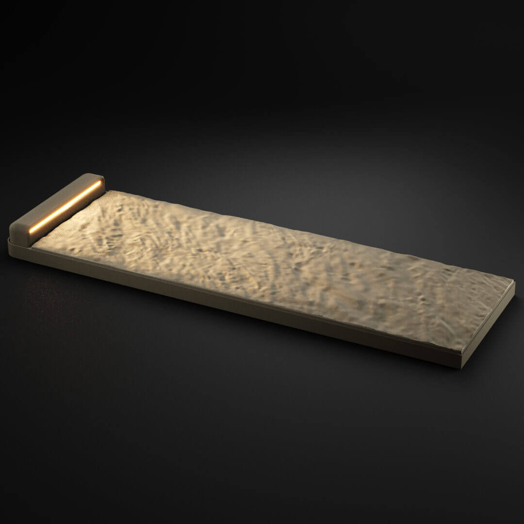 LED Светильник для шаговой плиты STONE Светлая Галька 330х75х98мм в Барабинске фото