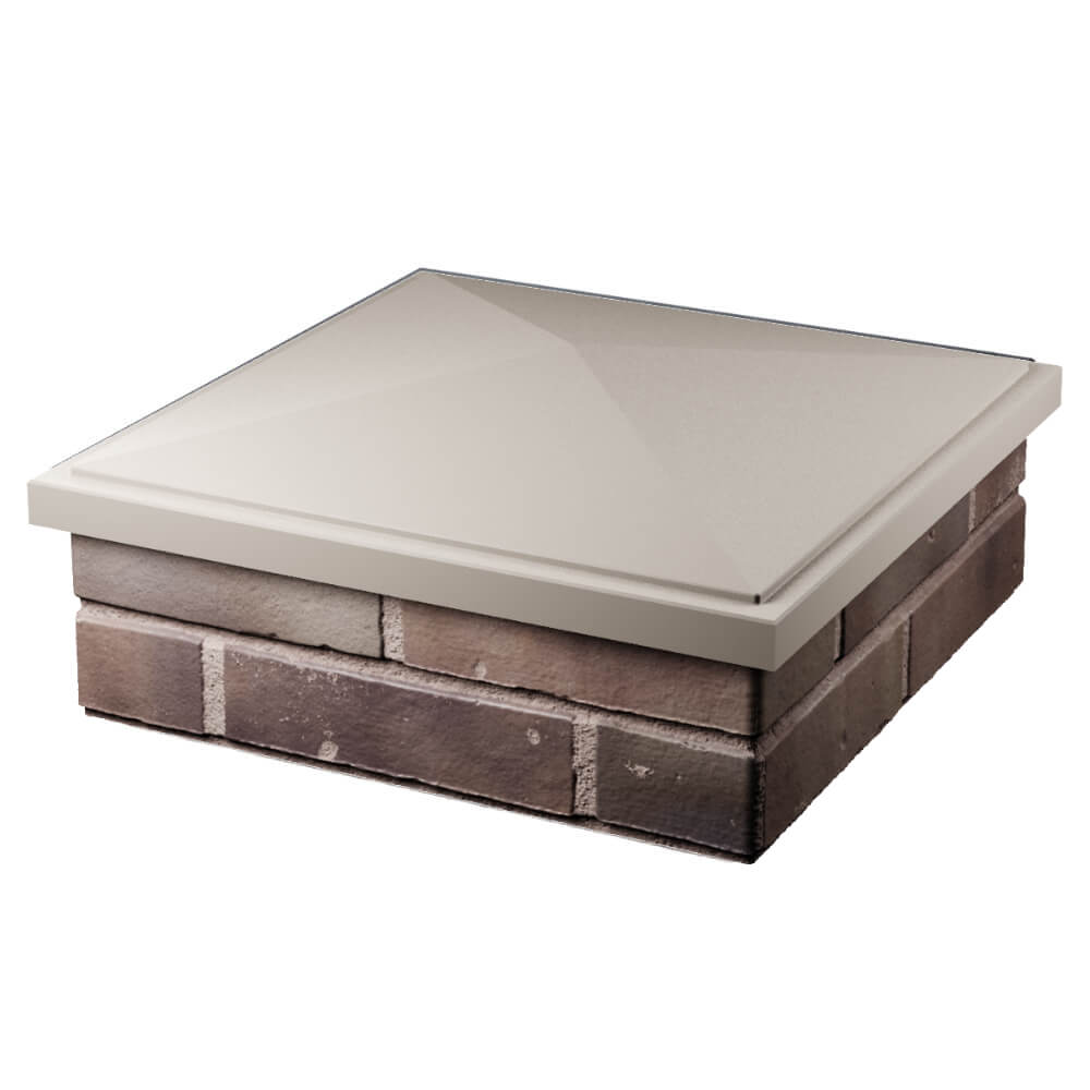 Колпак Zking БонаМоно Бежевый на столб 2х2 кирпича (515х515, 530х530мм) в Барабинске фото