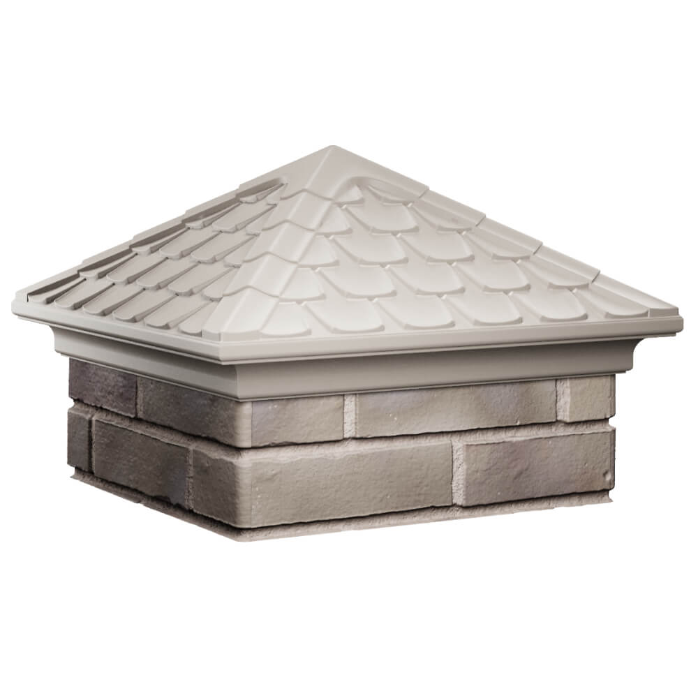 Колпак Zking Эльбрус Бежевый на столб 1.5х1.5 кирпича (385х385мм) в Барабинске фото