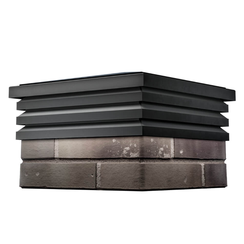 Колпак Zking Бона ХайТек Черный на столб 1.5х1.5 кирпича (385х385мм) в Барабинске фото