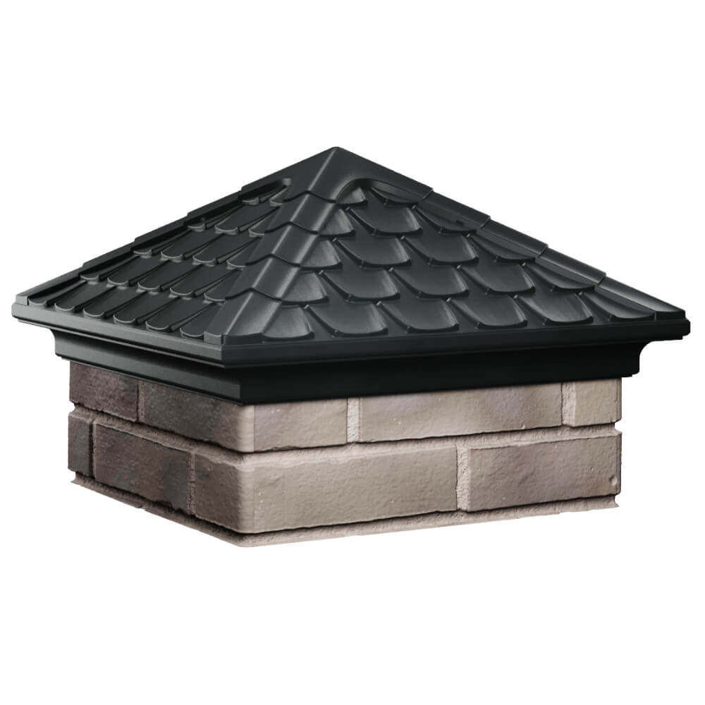 Колпак Zking Эльбрус Черный на столб 1.5х1.5 кирпича (385х385мм) в Барабинске фото