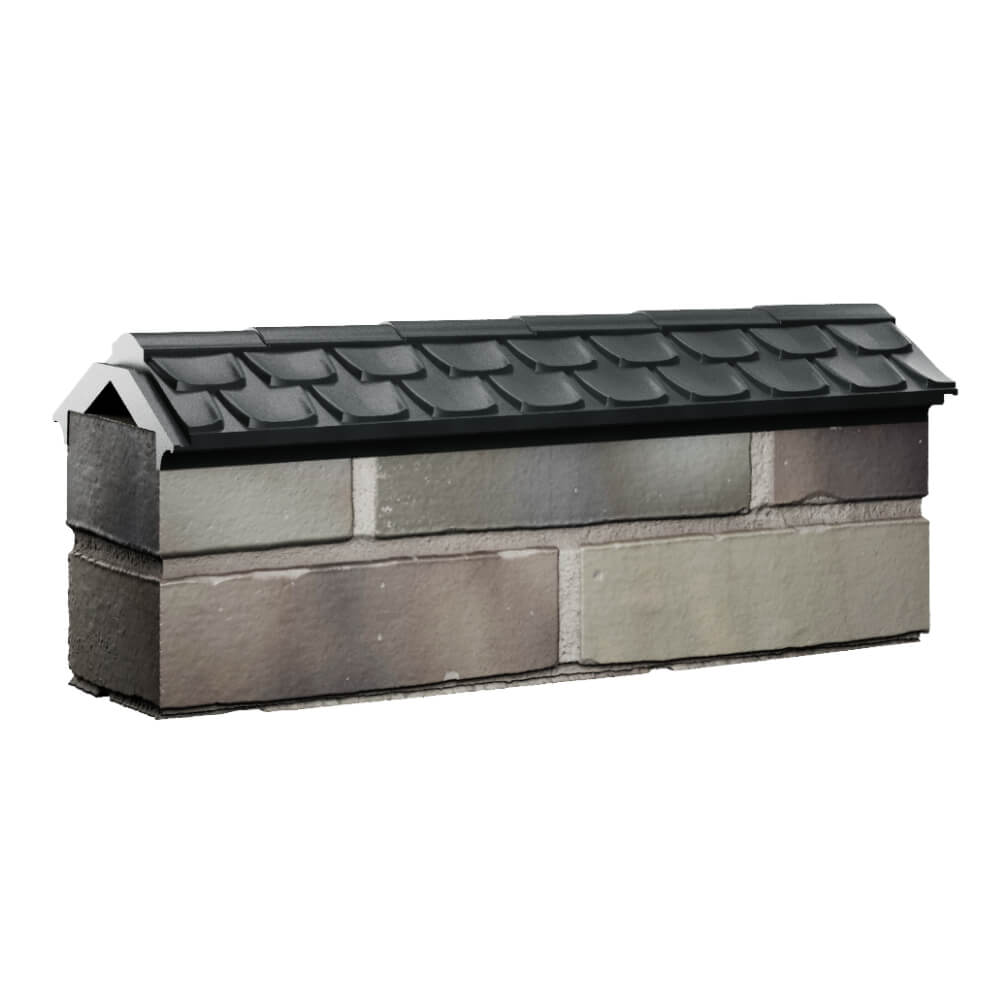Парапет Zking Эльбрус Черный с посадкой на 0.5 кирпича (130мм) Барабинск фото