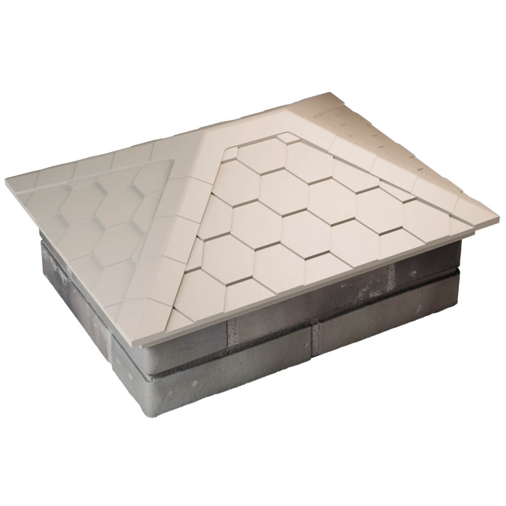 Колпак Zking Эверест Бежевый на столб 2х1.5 кирпича (520х390мм) Барабинск фото