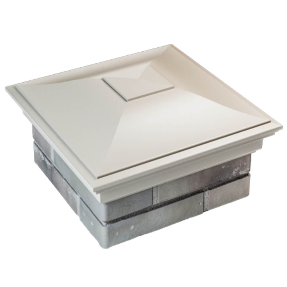 Колпак Zking Монблан Бежевый на столб 1.5х1.5 кирпича (385х385мм) в Барабинске фото