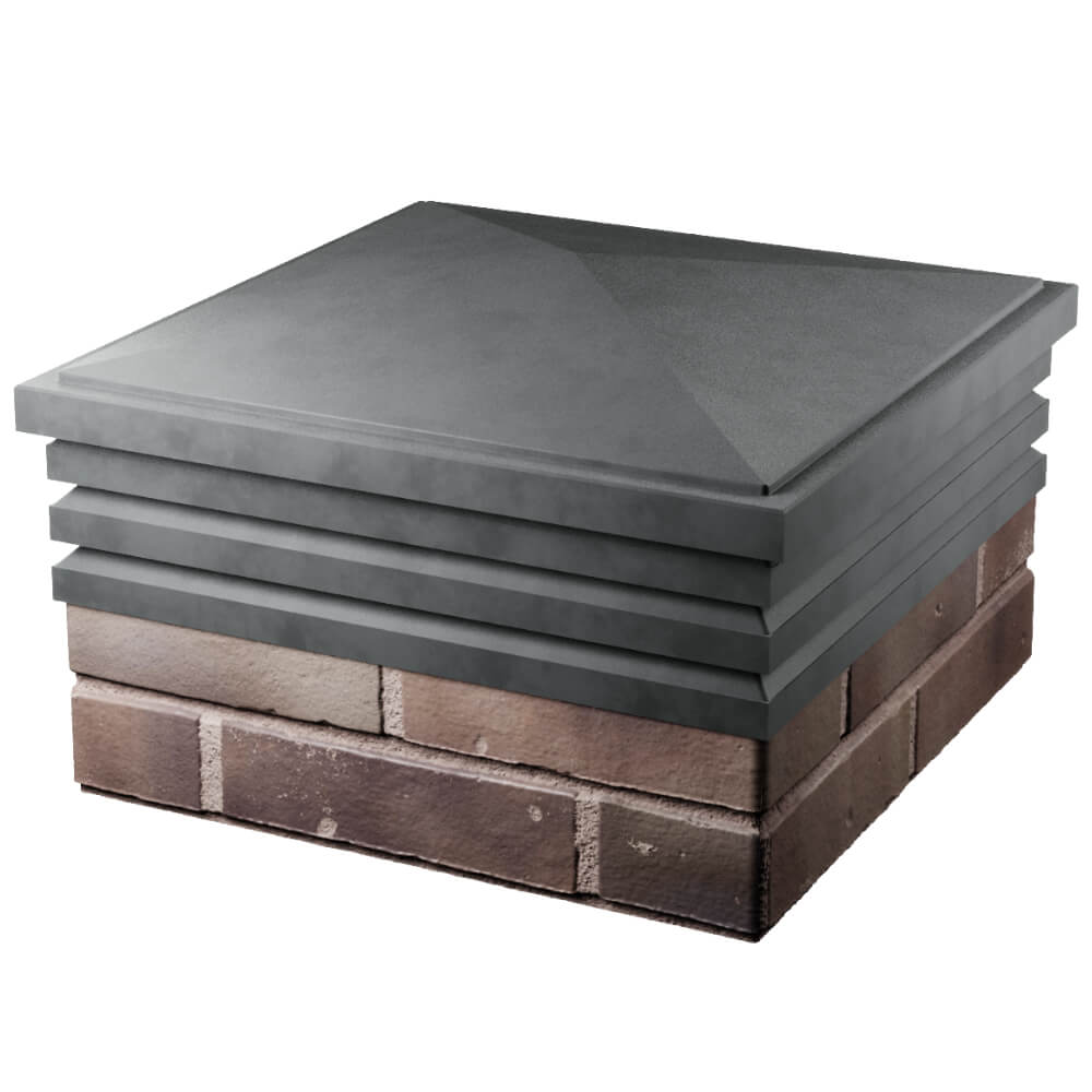 Колпак Zking Бона ХайТек Серый на столб 2х2 кирпича (513х513мм) в Барабинске фото