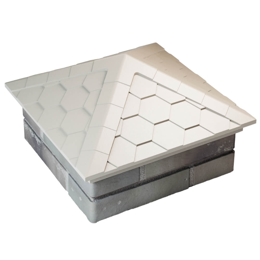 Колпак Zking Эверест Бежевый на столб 1.5х1.5 кирпича (390х390мм) в Барабинске фото