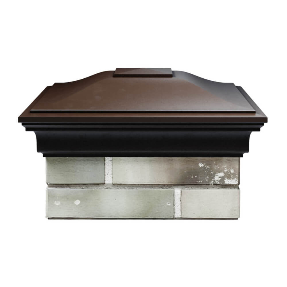 Колпак Zking Монблан Коричневый на столб 1.5х1.5 еврокирпича 0.7НФ (355х355мм) Барабинск фото