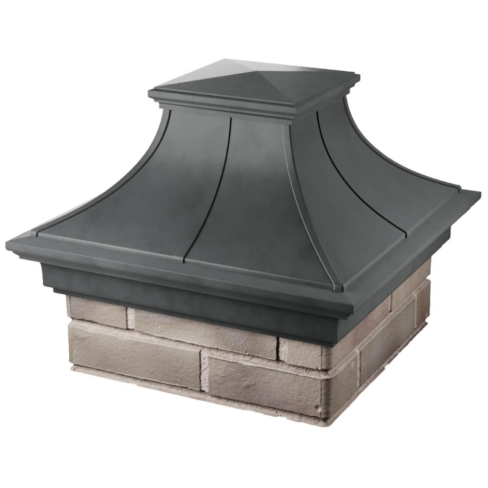 Колпак Zking Монблан Премиум Серый на столб 1.5х1.5 кирпича (385х385мм) в Барабинске фото