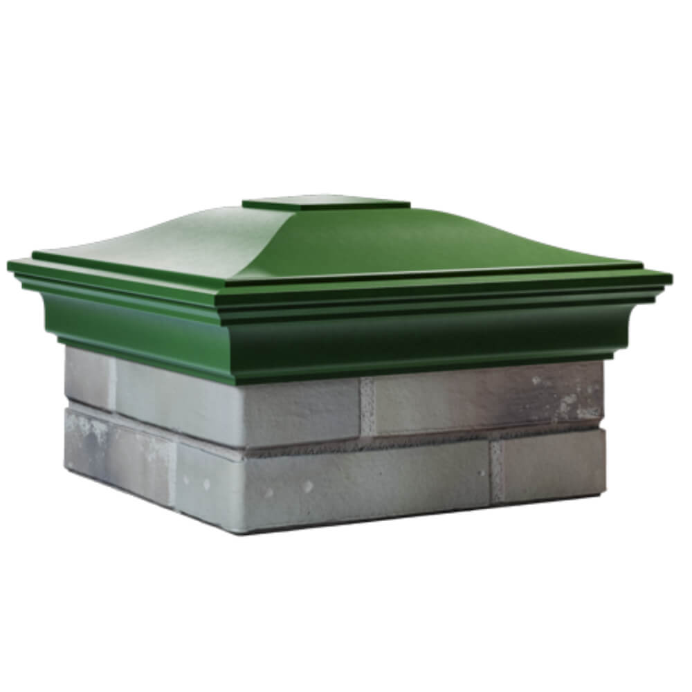 Колпак Zking Монблан Зеленый на столб 1.5х1.5 кирпича (385х385мм) в Барабинске фото