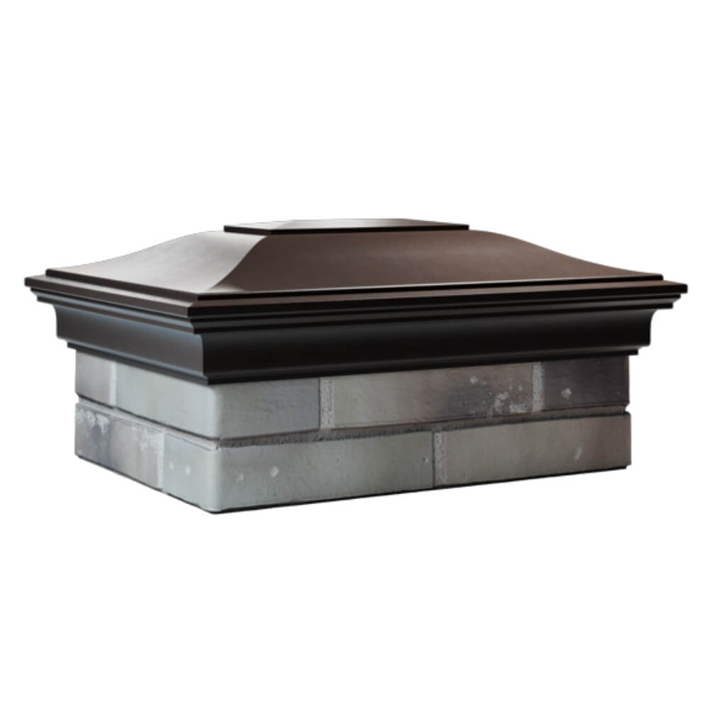 Колпак Zking Монблан Коричневый на столб 2х1.5 кирпича (515х385мм) в Барабинске фото