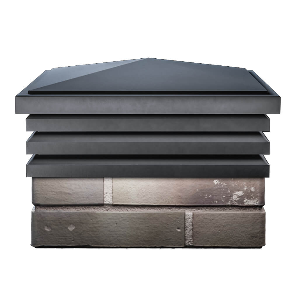 Колпак Zking Бона ХайТек Серый на столб 1.5х1.5 кирпича (385х385мм) Барабинск фото