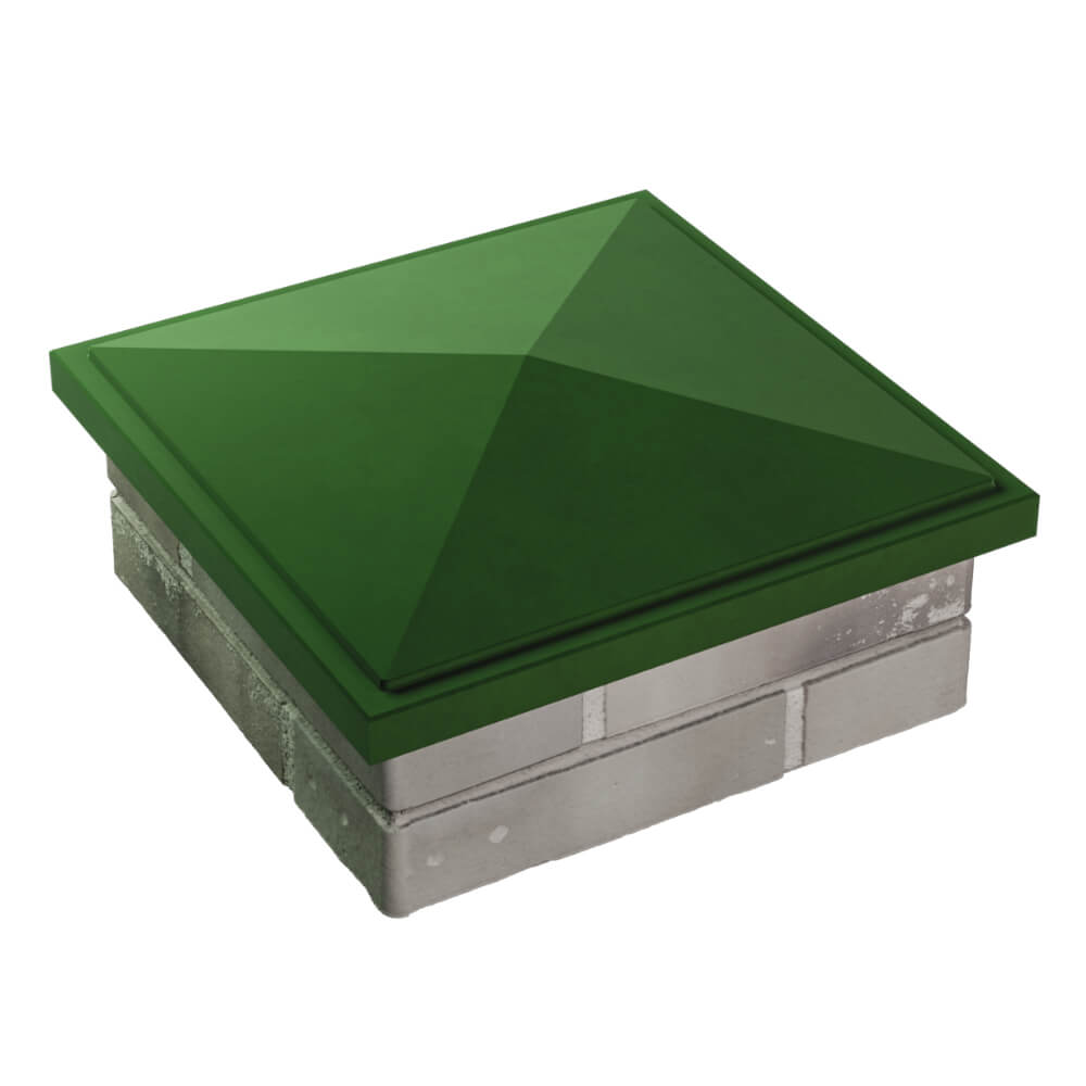 Колпак Zking БонаМоно Зеленый на столб 1.5х1.5 кирпича (385х385, 400х400мм) в Барабинске фото