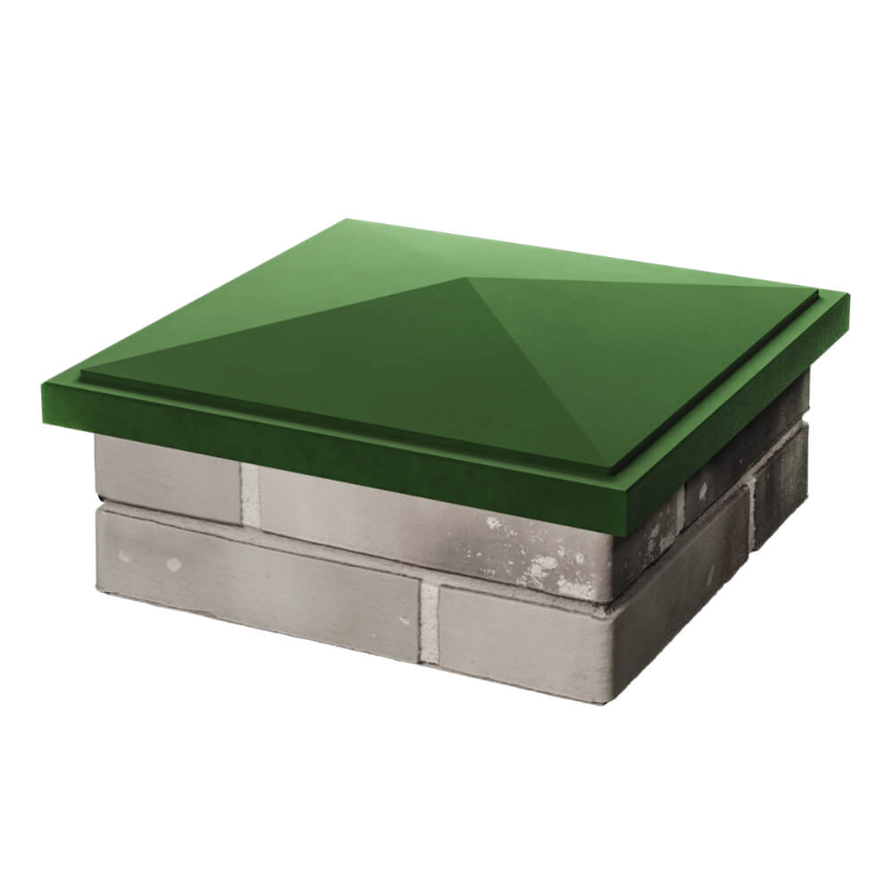 Колпак Zking БонаМоно Зеленый на столб 1.5х1.5 кирпича (385х385, 400х400мм) в Барабинске фото