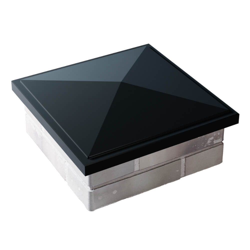 Колпак Zking БонаМоно Черный на столб 1.5х1.5 кирпича (385х385, 400х400мм) в Барабинске фото