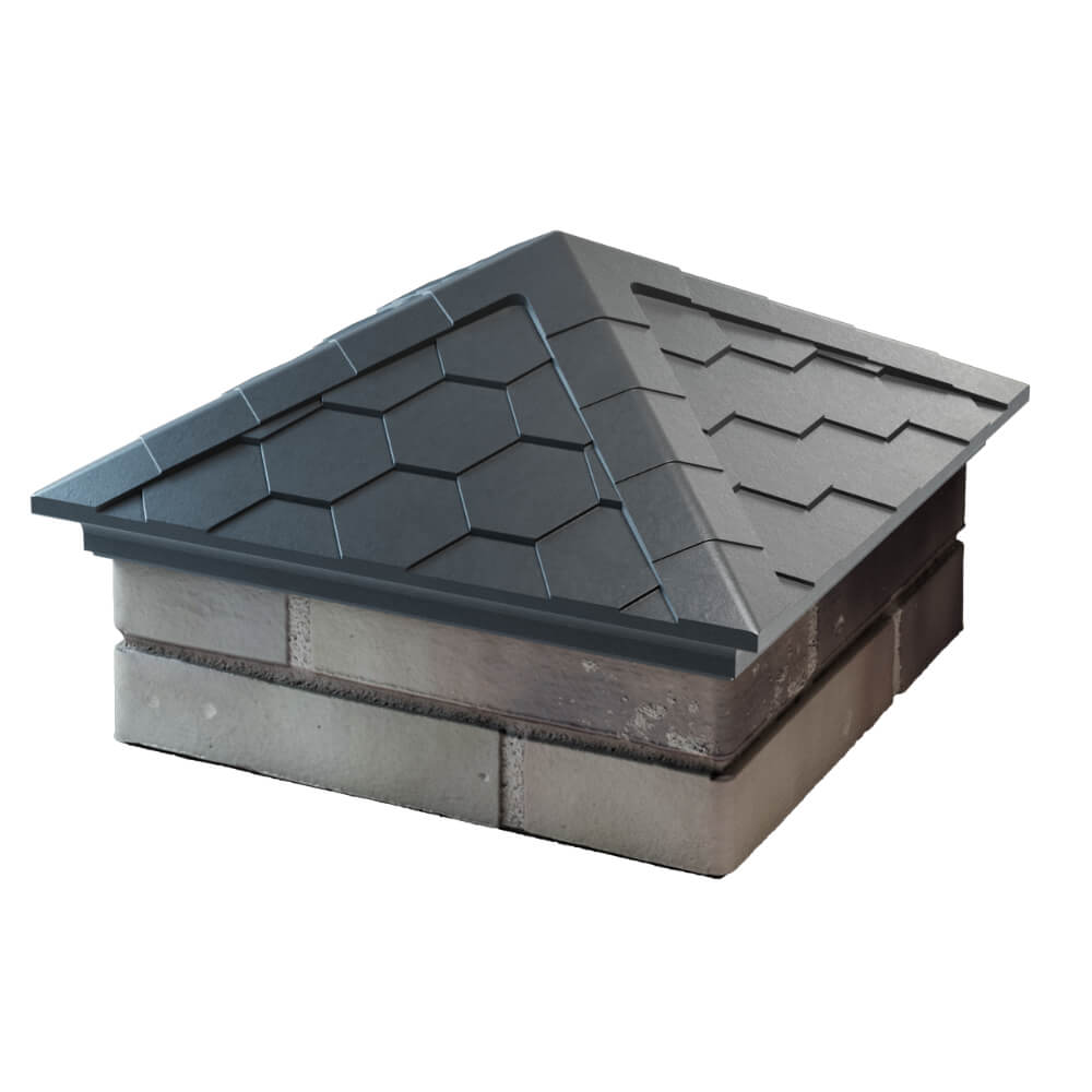 Колпак Zking Эверест Серый на столб 1.5х1.5 кирпича (390х390мм) в Барабинске фото