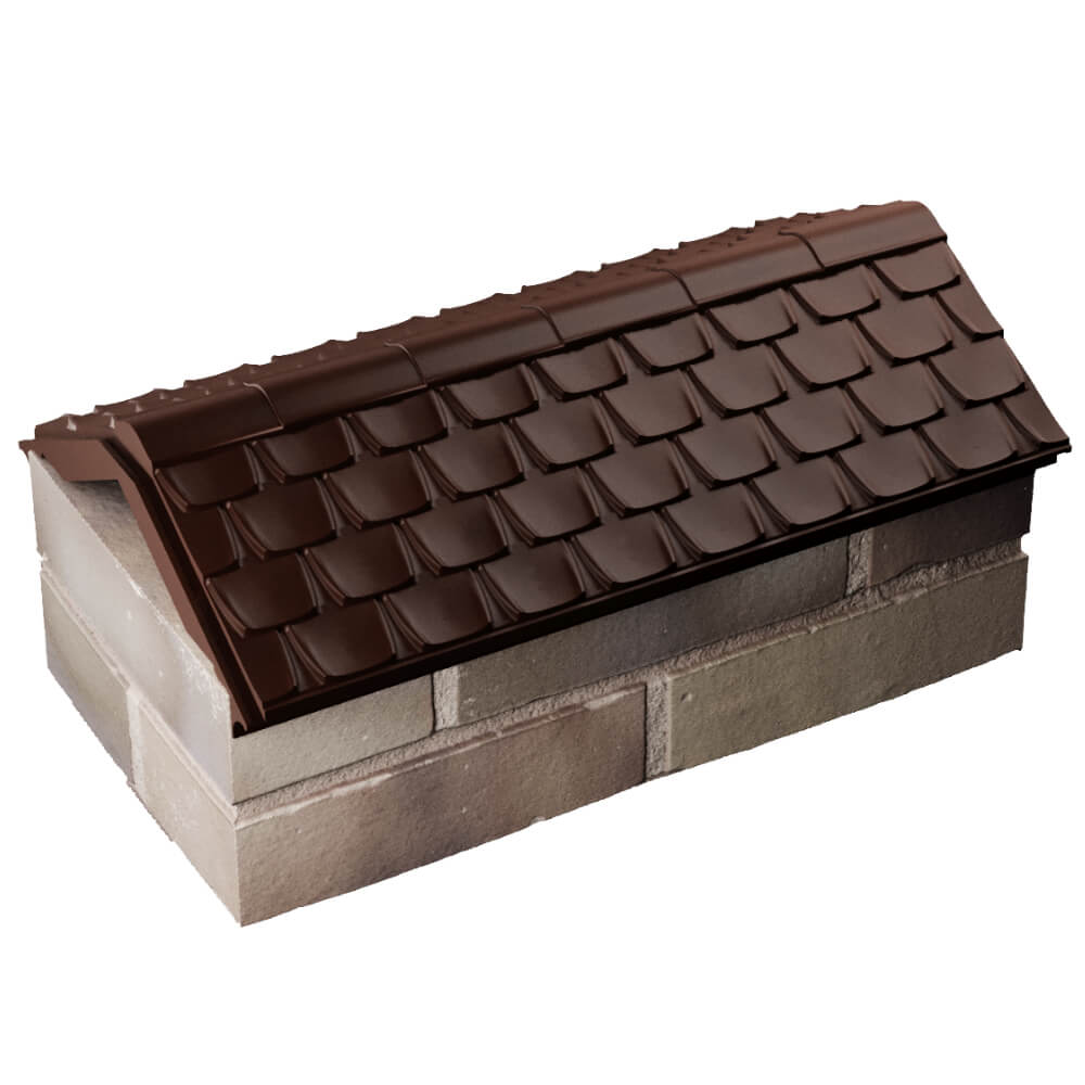 Парапет Zking Эльбрус Коричневый с посадкой на 1 кирпич (255мм) в Барабинске фото