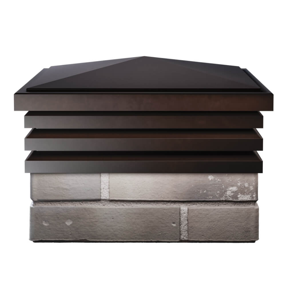 Колпак Zking Бона ХайТек Коричневый на столб 1.5х1.5 кирпича (385х385мм) Барабинск фото