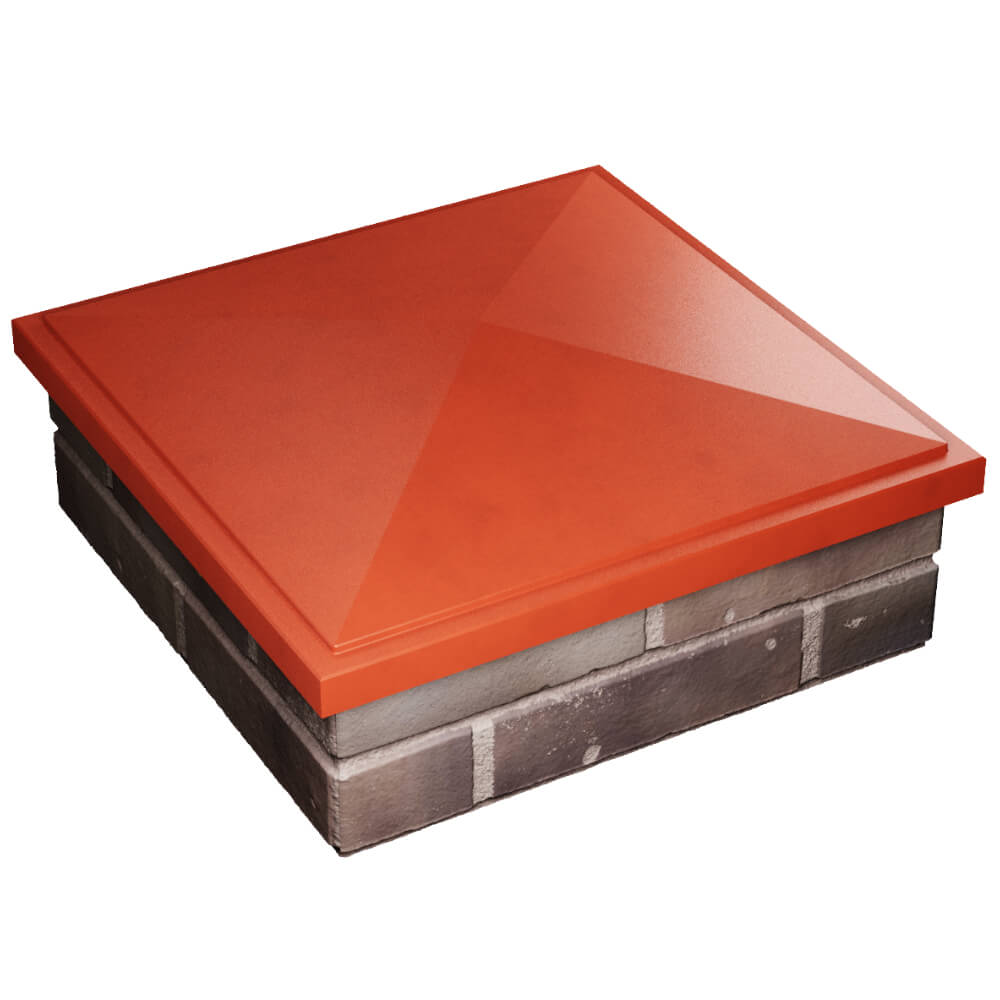 Колпак Zking БонаМоно Красный на столб 2х2 кирпича (515х515, 530х530мм) в Барабинске фото