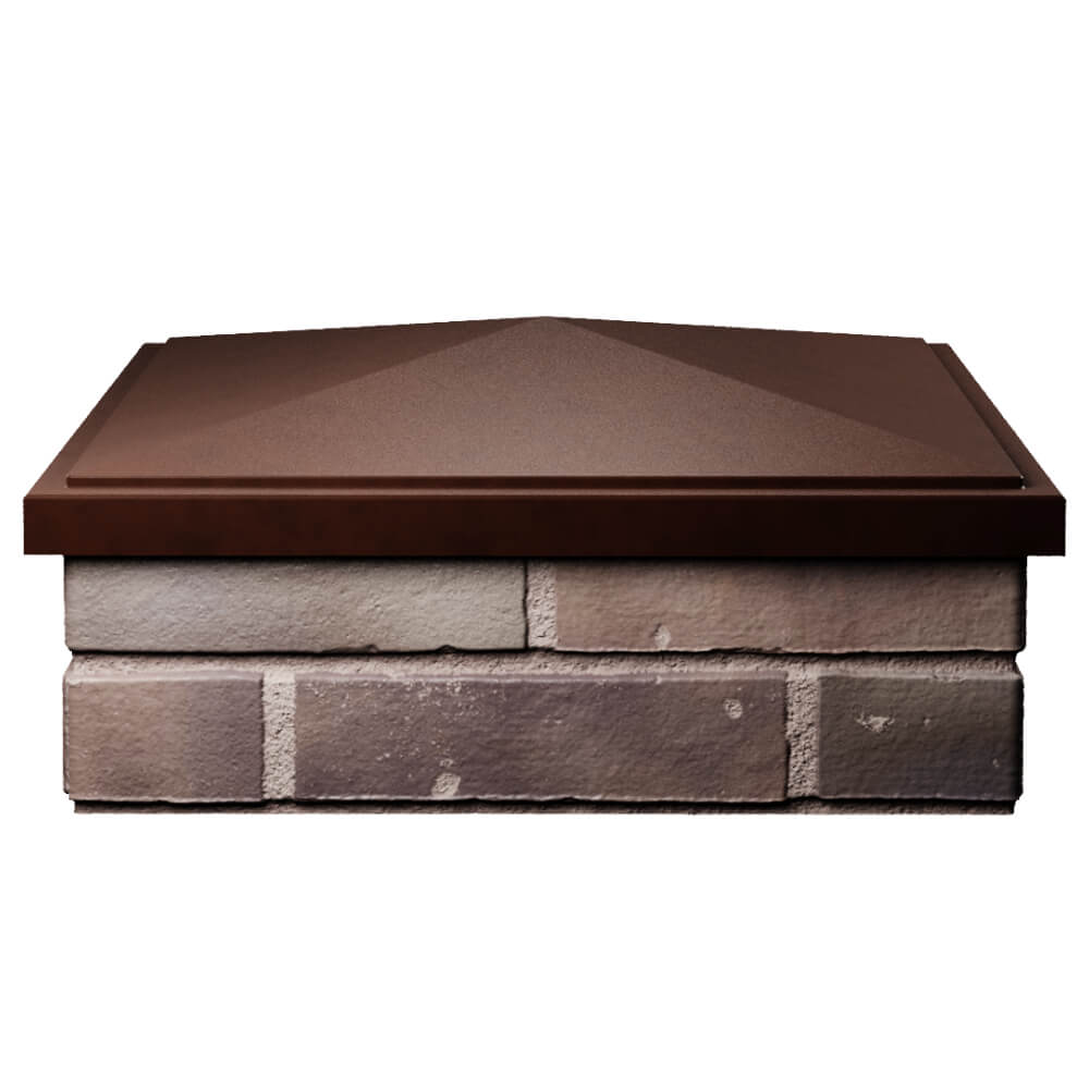 Колпак Zking БонаМоно Коричневый на столб 2х2 кирпича (515х515, 530х530мм) Барабинск фото