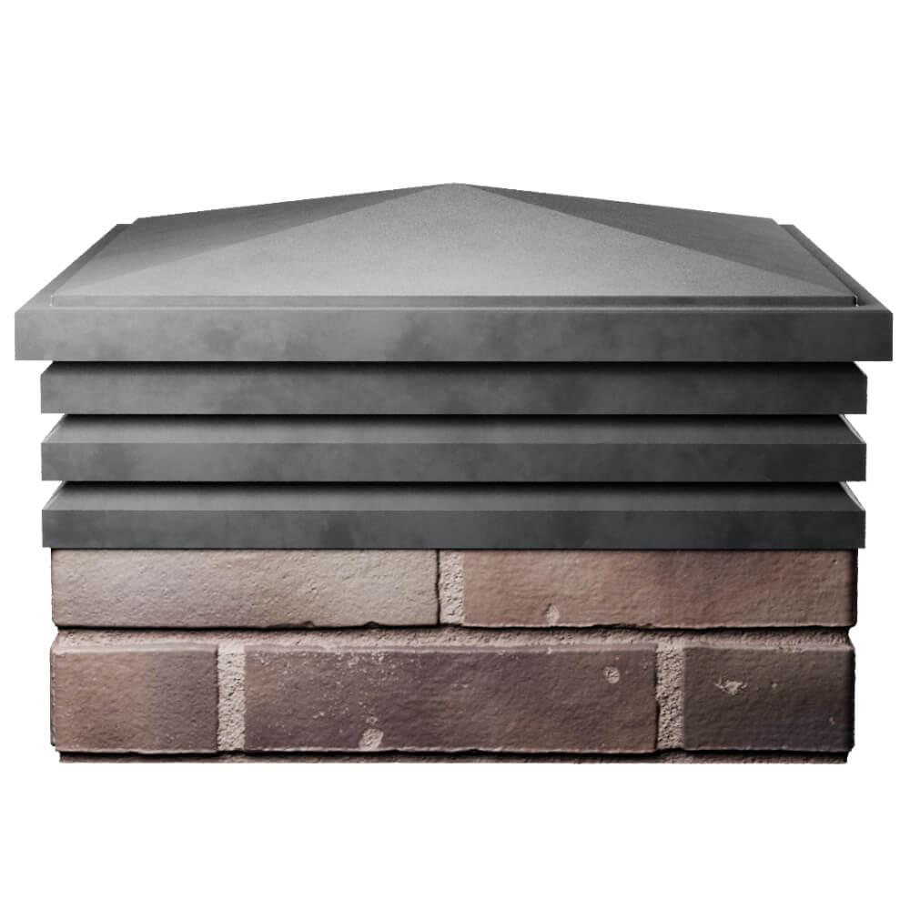 Колпак Zking Бона ХайТек Серый на столб 2х2 кирпича (513х513мм) Барабинск фото