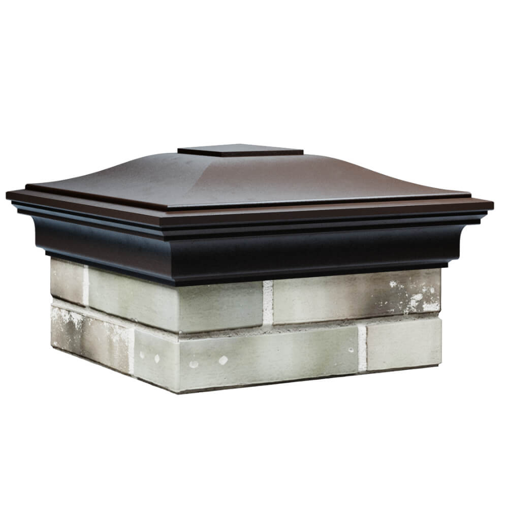 Колпак Zking Монблан Коричневый на столб 1.5х1.5 кирпича (385х385мм) в Барабинске фото