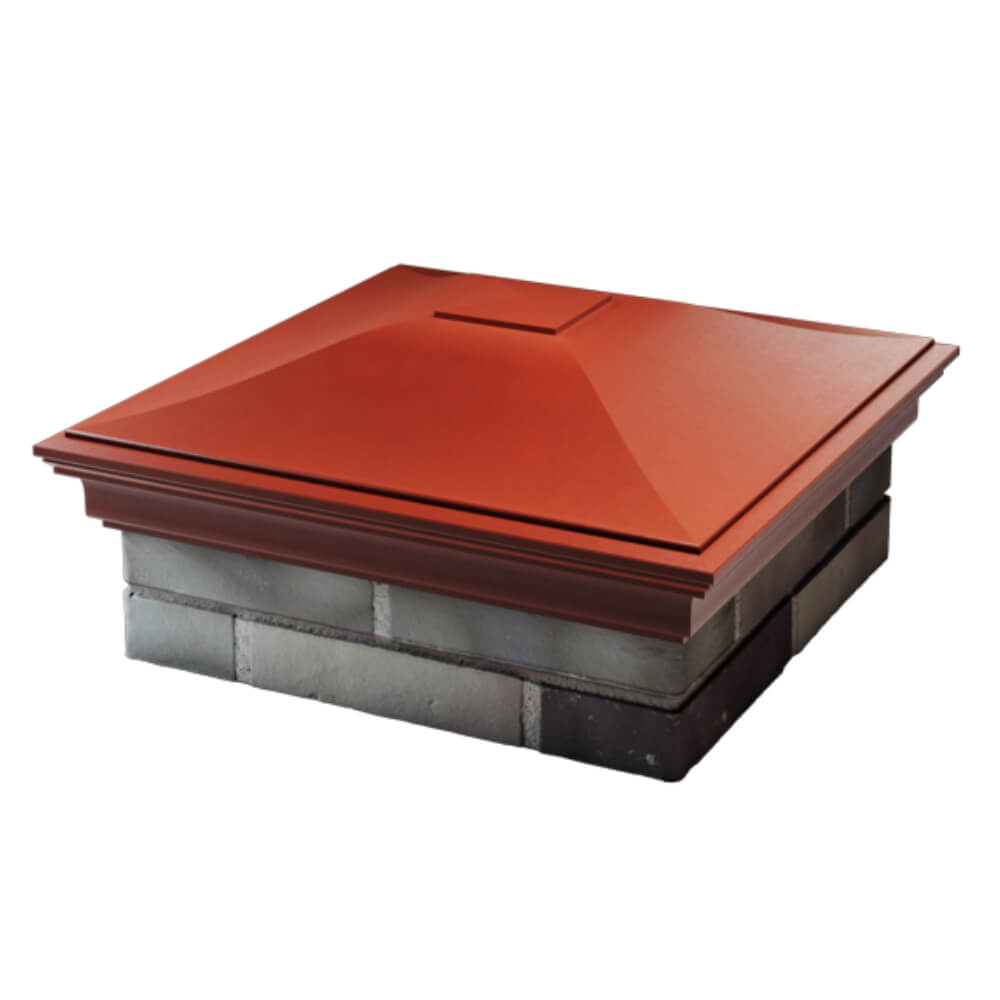 Колпак Zking Монблан Красный на столб 2х2 кирпича (515х515мм) в Барабинске фото