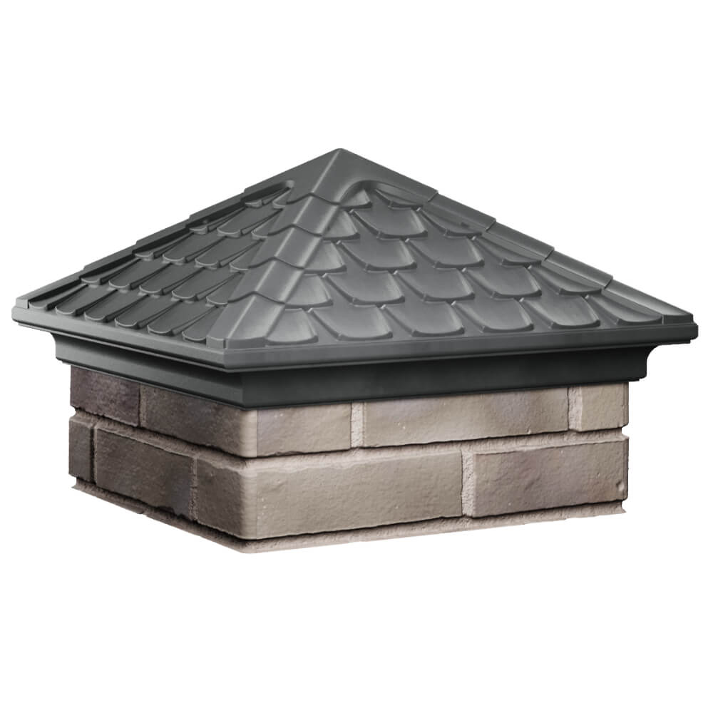 Колпак Zking Эльбрус Серый на столб 1.5х1.5 кирпича (385х385мм) в Барабинске фото